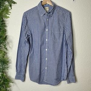 🌳 G.H. Bass & Co. Dress Shirt Blue Striped Pocket